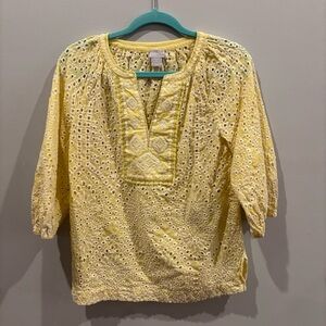Chicos Eyelet Blouse